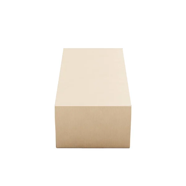 Image Brown Corrugated Cardboard Box Isolated White Background — Stock Photo, Image