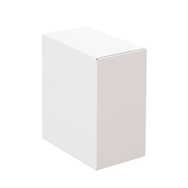 Fundo Branco Com Uma Caixa Papel Isolada — Fotografia de Stock