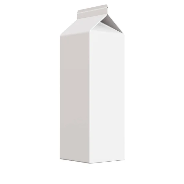 在默认背景下隔离的牛奶包的白色图像 — 图库照片#