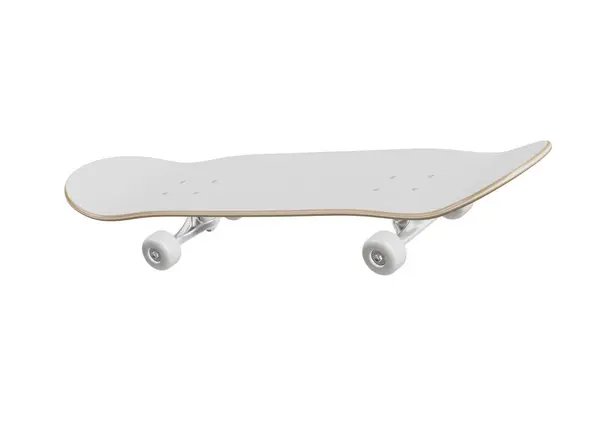 Fond Blanc Avec Skateboard Isolé Sur — Photo