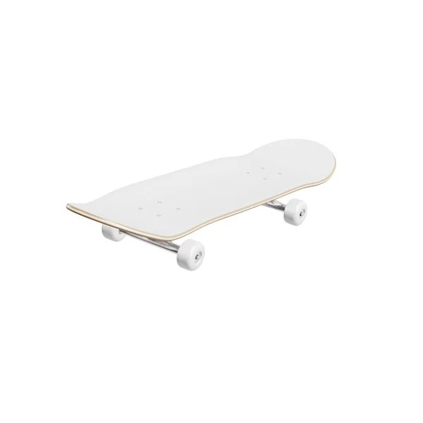 Uno Sfondo Bianco Con Uno Skateboard Isolato — Foto Stock