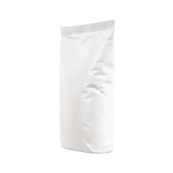 Blank Polypropylene Bag Powder Isolated White Background — Stock Photo, Image