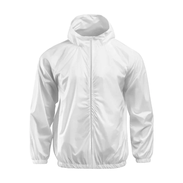 White Windbreaker Jacket Image Isolated White Background — Stock Photo, Image