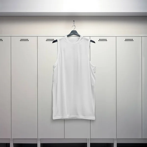 Hvit Baseball Jersey Skjorte Bilde Isolert Bakgrunn – stockfoto