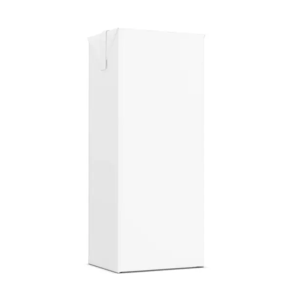 白い背景に隔離された空白のジュース箱のパッケージのイメージ — ストック写真