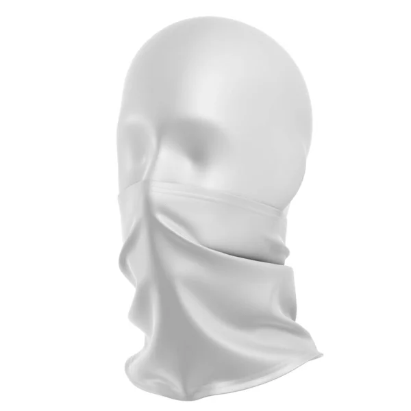 在一个白色背景上孤立的人体模特上的一个白色的鼻毛的图像 — 图库照片