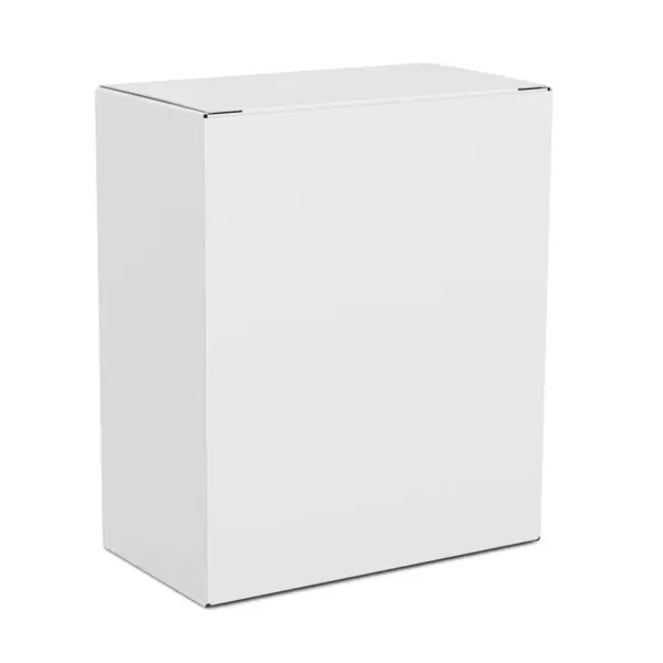 Image White Paper Box Isolated White Background — Stock Photo, Image