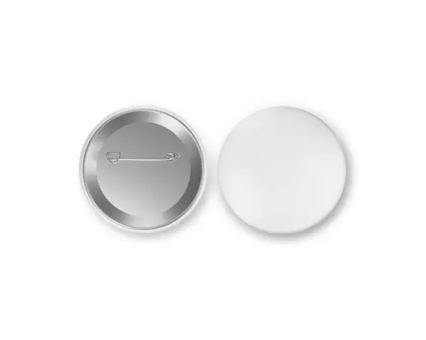 Beyaz Arkaplanda Izole Edilmiş Bir Beyaz Düğme Ğnesi Resmi — Stok fotoğraf