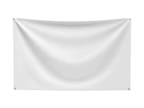 An image of a White Banner isolated on a white background