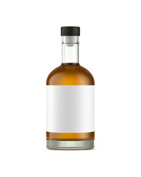 Image Une Bouteille Whisky Isolée Sur Fond Blanc — Photo