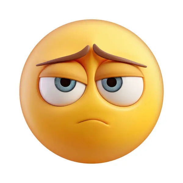 Emoji Una Cara Triste —  Fotos de Stock
