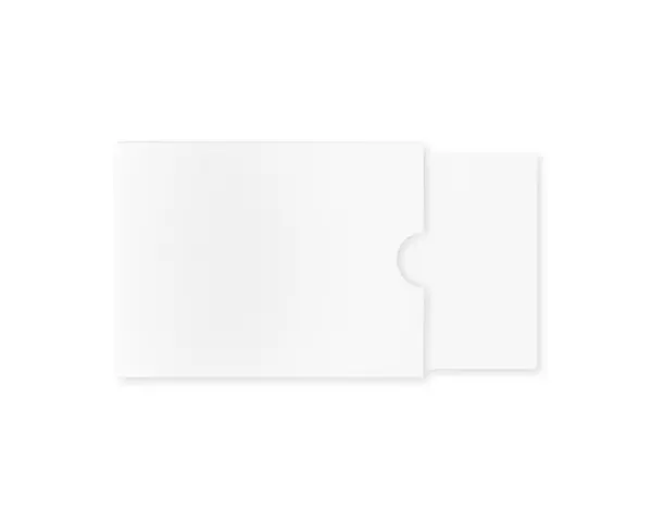 Karton Kapağındaki Beyaz Hediye Kartı Resmi Beyaz Arkaplanda Izole Edilmiş — Stok fotoğraf