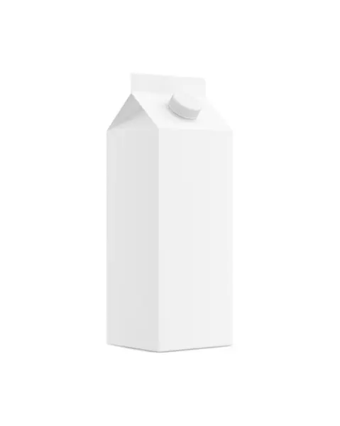 Uma Imagem Uma Caixa Leite Branco Isolada Sobre Fundo Branco — Fotografia de Stock