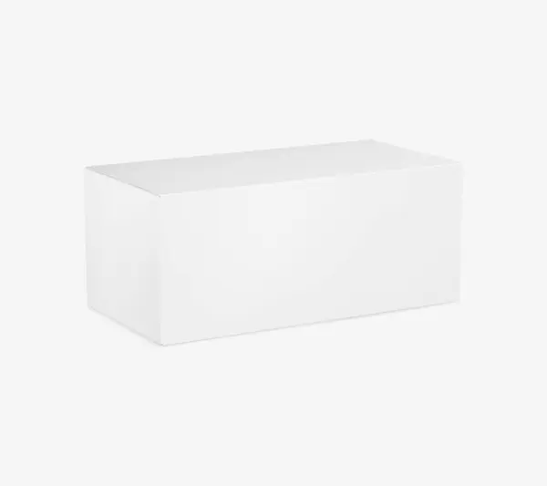 Зображення Білої Паперової Коробки Ізольовано Білому Тлі — стокове фото