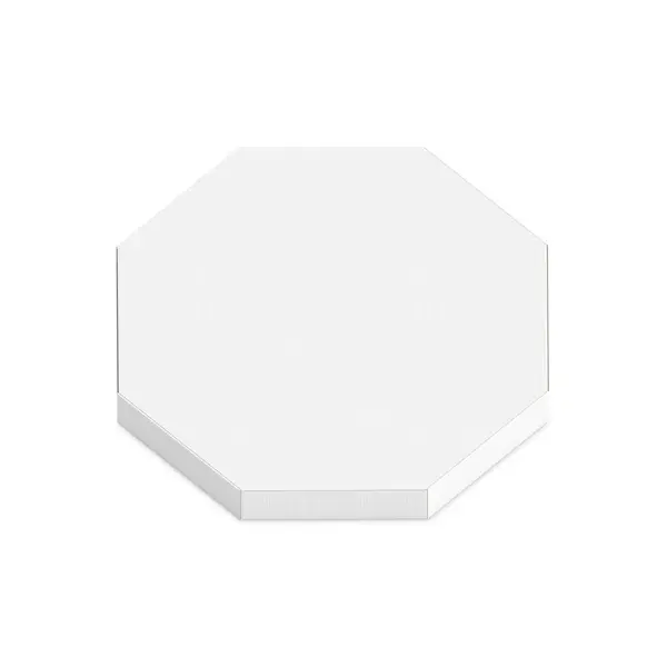 白色背景下孤立的白色披萨盒的图像 — 图库照片