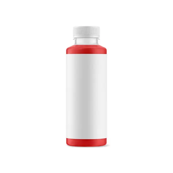Изображение Бутылки Красного Сока Выделенной Белом Фоне — стоковое фото