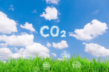 CO2 azaltma sembolü, küresel ısınmayı sınırlayan iklim değişikliği ve sürdürülebilir kalkınma ve yeşil işletmeler ve ESG, CO2 ve Net Zero için ikonlar.