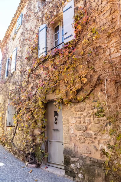 stock image Saint-Quentin-la-Poterie in France, typical street in the village