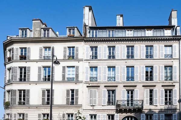Paris, luxury parisian facade in the 6e arrondissement, a chic district in the center