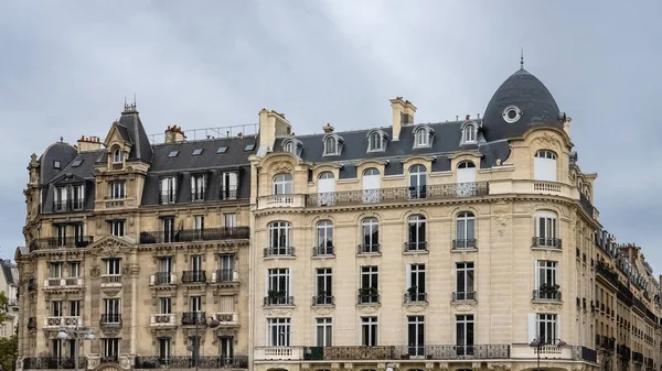 stock image Paris, ancient building rue de Lyon, typical facades and windows