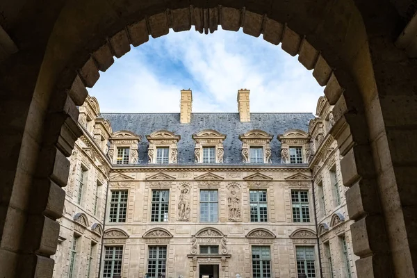 Paris, luxury building in the Marais, in the center of the french capital