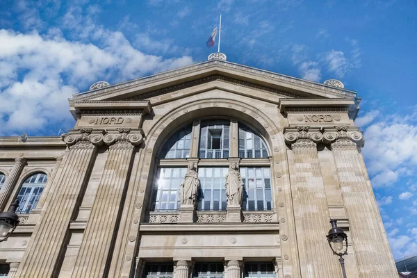 Parijs Het Gare Nord Gevel Van Het Treinstation Het Centrum — Stockfoto