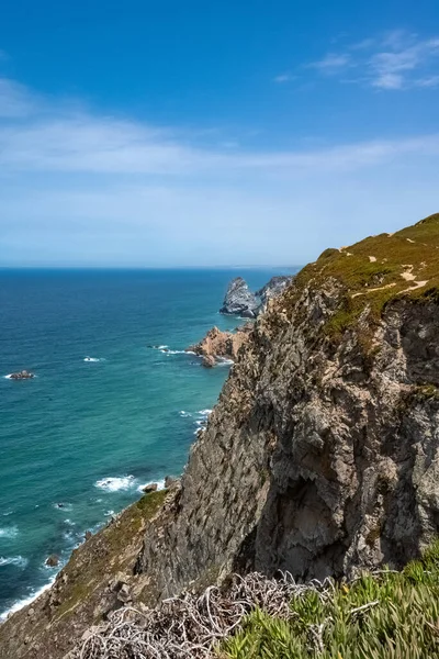 Cabo Roca Στην Πορτογαλία Βράχια Κάτω Από Τον Ατλαντικό Καλοκαίρι — Φωτογραφία Αρχείου