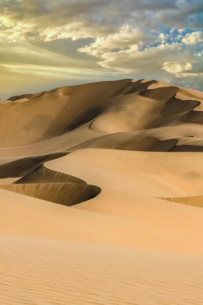 Namibië Namibische Woestijn Landschap Van Gele Duinen Vallen Zee — Stockfoto