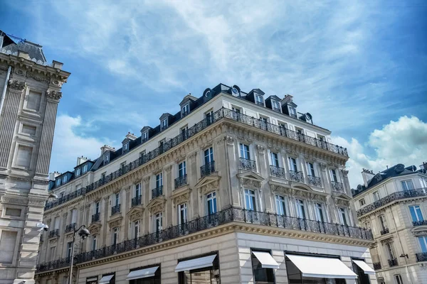 Paris Vacker Byggnad Avenue Des Champs Elysees Lyxigt Område — Stockfoto