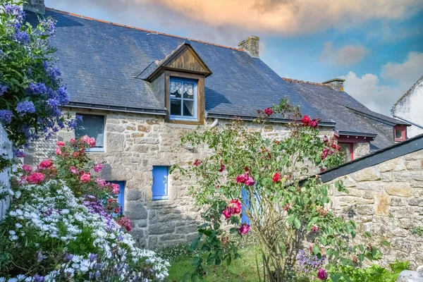 Bretagne Insel Ile Aux Moines Golf Von Morbihan Typisches Haus — Stockfoto