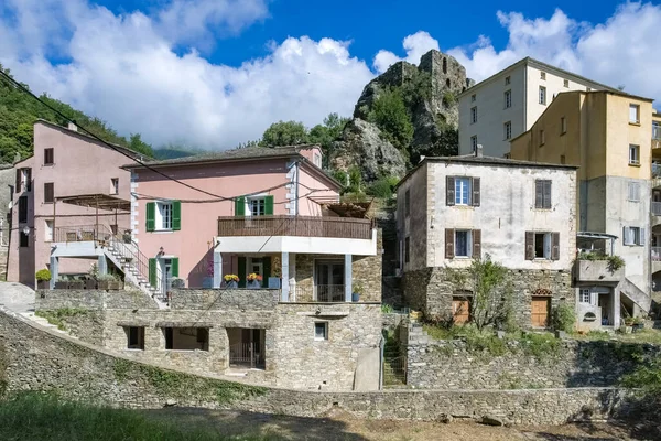 Corsica Traditional Village Mountain Typical Houses — Stock Photo, Image