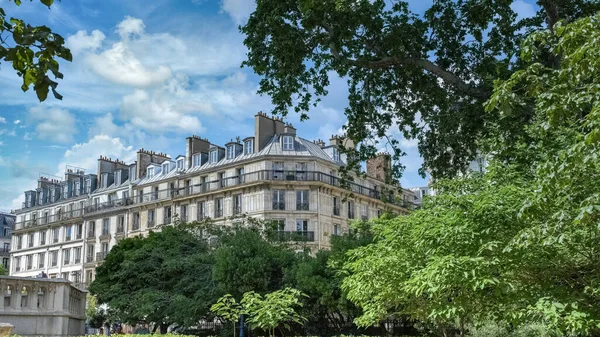 stock image Paris, buildings in the Marais, in the center, in a typical street