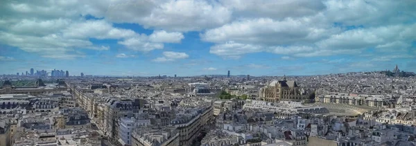 Париж Вид Воздуха Город Фоне Церкви Сент Эвсташ Нового Здания Лицензионные Стоковые Фото