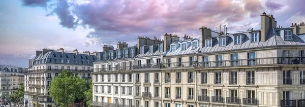 Paris Byggnader Marais Centrum Typisk Gata Royaltyfria Stockbilder