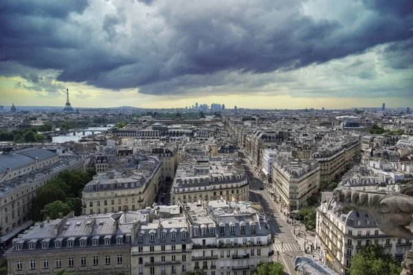 Paris Panorama Ville Avec Conciergerie Sur Seine Tour Montparnasse Tour — Photo