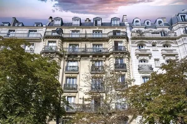 stock image Paris, beautiful haussmann buildings, place de la Nation in the 11e district