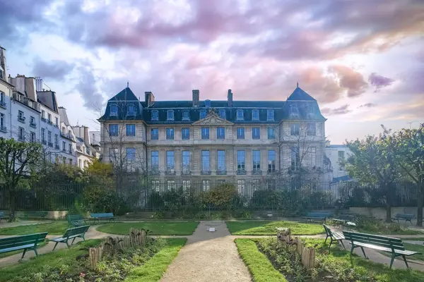 Paris Frankrike Picasso Museet Marais Vacker Herrgård Utsikt Från Den Stockfoto