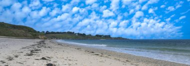 Locmaria in Belle-Ile, Brittany, plage des grands-sables, beautiful beach clipart