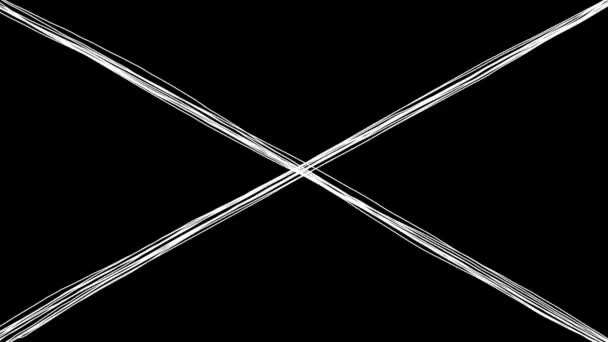 两条X型横线就地停止移动 — 图库视频影像
