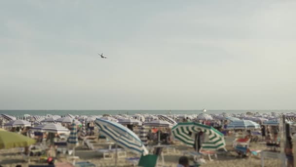 Italy Jesolo August 2022 Military Plane Shows Show Jesolo Beach — Vídeo de Stock