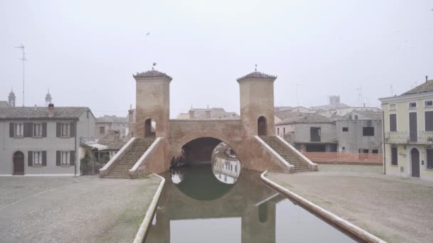 Architectural Monument Trepponti Also Known Ponte Pallotta Most Famous Bridge — Stockvideo