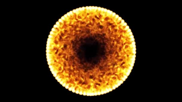 Fire Circle Resembling Pupil Burning Eye — Stok video