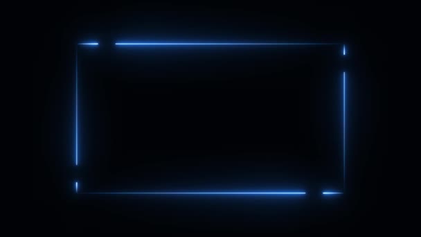 Cadre Mobile Rectangulaire Bleu Avec Lumière Éclatante — Video