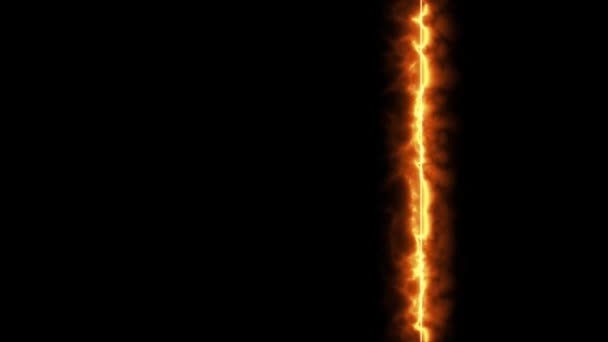 Vertical Line Fire Creates Transition Black Background Green — Stock Video  © kmeel #655709682