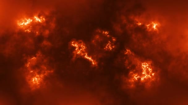 Energia Muove Dietro Nuvole Calore Rosso — Video Stock