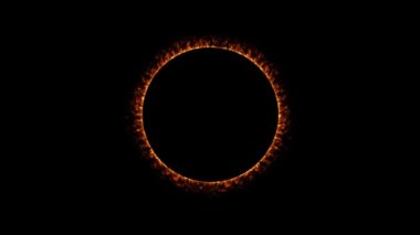 Siyah arka planda ateş çemberi yanıkları