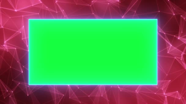 内装彩色键屏的粉红技术框架 — 图库视频影像