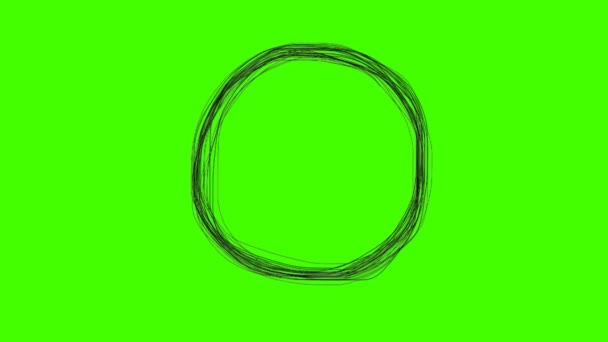 Cercle Vibre Stop Motion Sur Écran Vert — Video