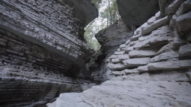 Wasserlauf Kleinen Canyon Tal — Stockvideo