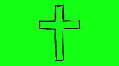 Elle çizilmiş çapraz sembol siyah renkte, dur hareketinde titreşim yeşil ekranda kroma tuşu için